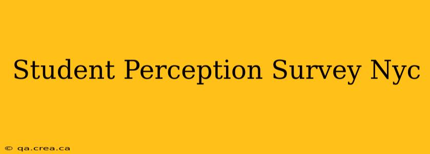Student Perception Survey Nyc