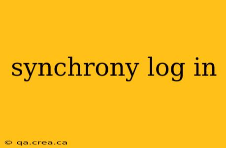 synchrony log in