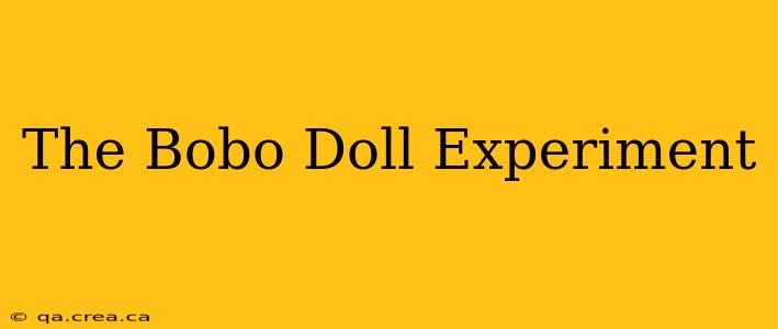 The Bobo Doll Experiment