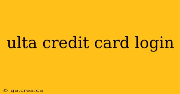 ulta credit card login