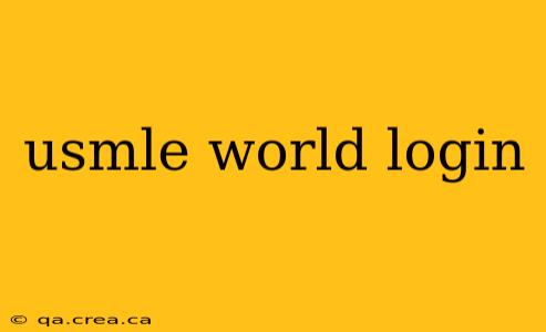 usmle world login