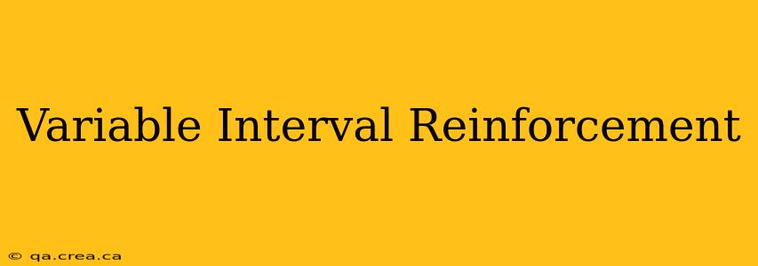 Variable Interval Reinforcement