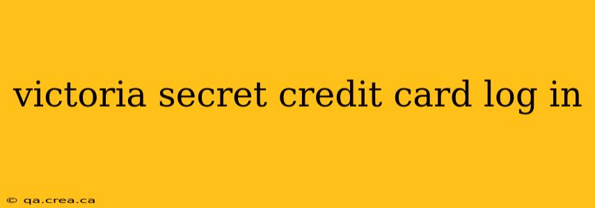 victoria secret credit card log in