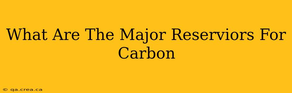 What Are The Major Reserviors For Carbon