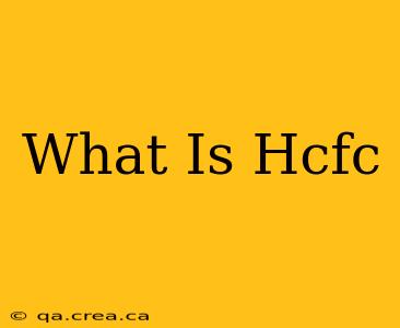 What Is Hcfc