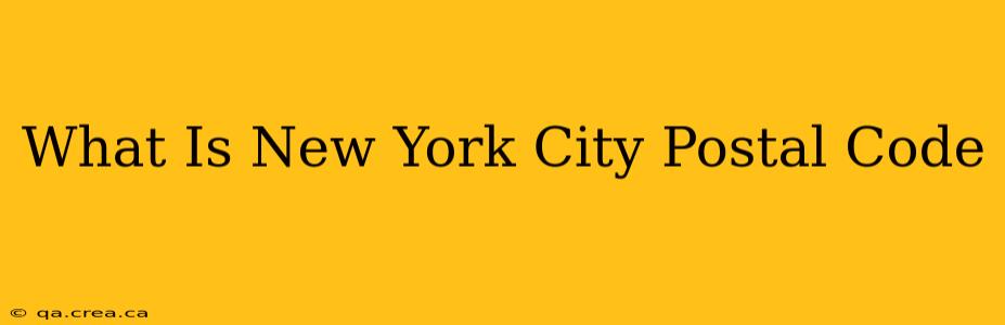 What Is New York City Postal Code