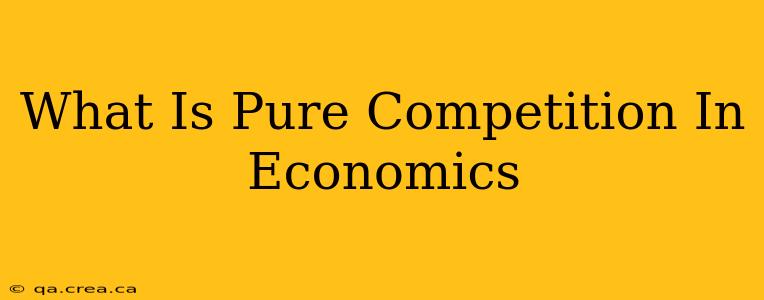 What Is Pure Competition In Economics