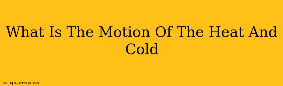 What Is The Motion Of The Heat And Cold