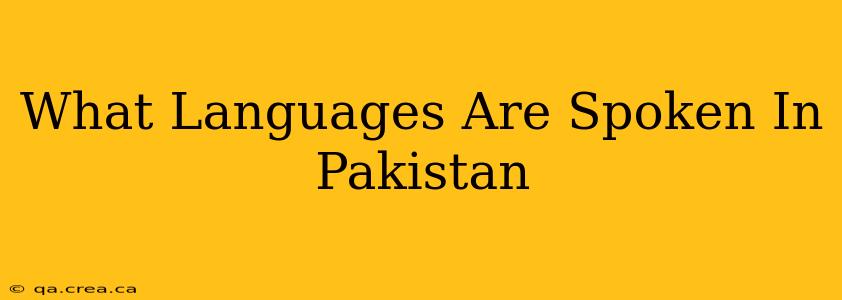 What Languages Are Spoken In Pakistan