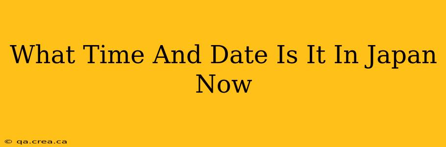 What Time And Date Is It In Japan Now