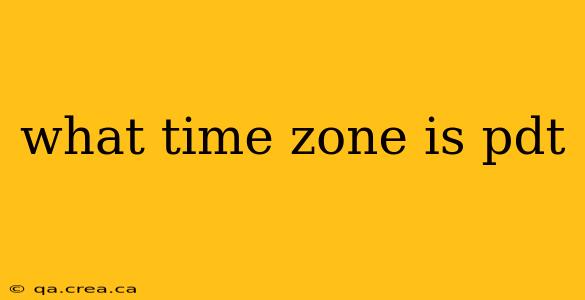 what time zone is pdt