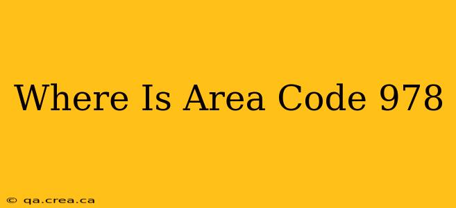 Where Is Area Code 978