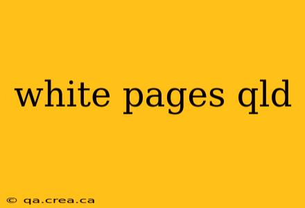 white pages qld
