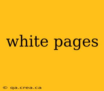 white pages