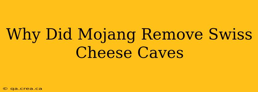 Why Did Mojang Remove Swiss Cheese Caves