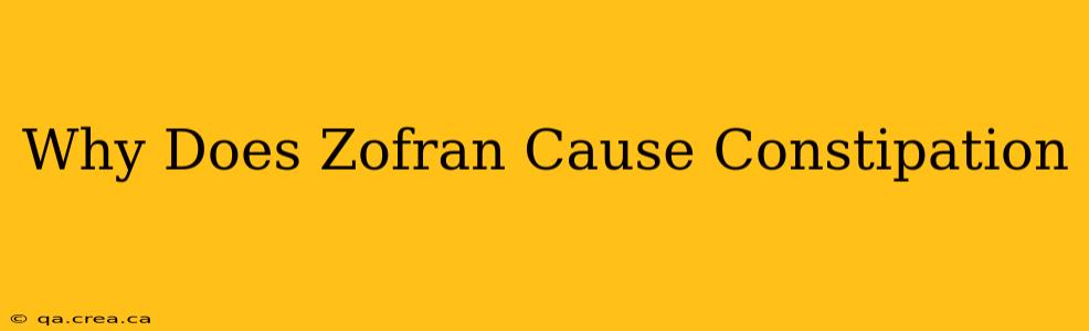 Why Does Zofran Cause Constipation